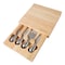 Hastings Home Cheese Board 5-piece Set with Stainless Steel Tools and Wood Cutting Block for Daily Use, 8.6 x 8.25 185022ADC - alternate 3